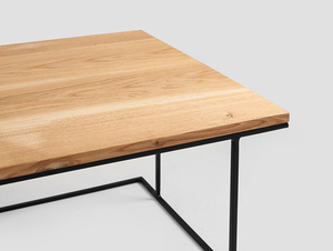 CustomForm WALT SOLID WOOD soffbord 100 × 60 cm – ek, svart ram small 4