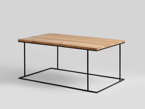 CustomForm WALT SOLID WOOD soffbord 100 × 60 cm – ek, svart ram small 0