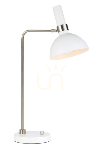 Kontrollera Bordslampa Markslöjd Larry vit metall dimmer 107502