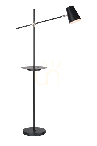 Kontrollera Golvlampa Markslojd Linear USB svart metall 144 cm 107307