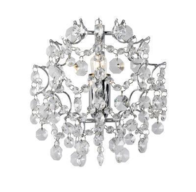 Kontrollera Vägglampa Markslojd Rosendal 102335 krom kristall transparent