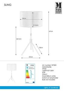 Bordslampa Markslöjd Sling Vit 107303 small 0