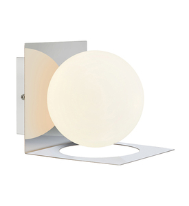 Vägglampa Markslojd Zenit 107488 IP44 krom vit opalglas small 0