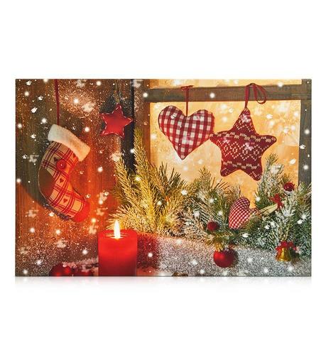 Kontrollera LED canvas målning Markslojd Polen motiv flerfärgad 40x60 cm 704359