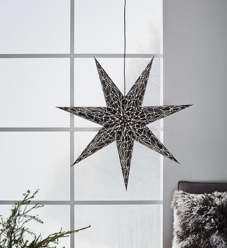 Kontrollera Pappersstjärna Markslöjd Karla Star 75 svart 704877