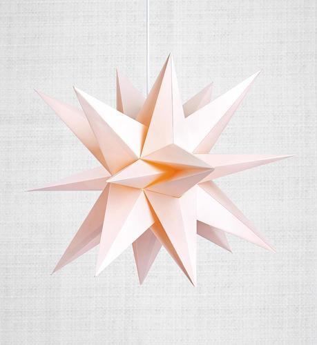Kontrollera Pappersstjärna Markslojd Skillinge 3D rosa 50 cm 704440