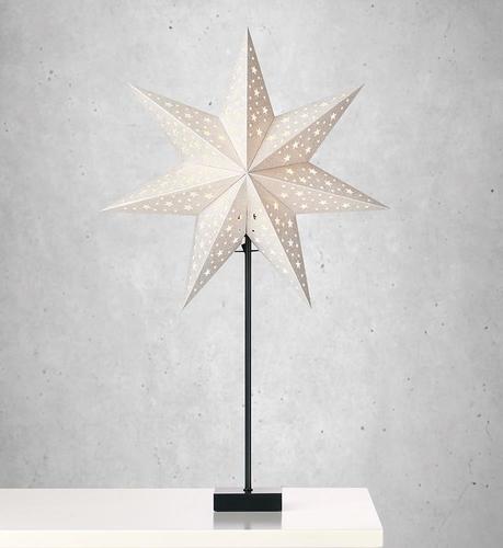 Kontrollera Julstjärna Markslojd Solvalla svart/silver trä/papper 69 cm 704455