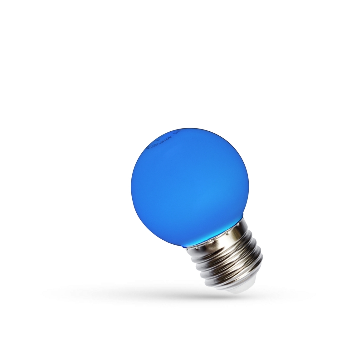 Kontrollera Led-kula E27 230 V 1 W Blå spektrum Led-kula E27 230 V 1 W Blå spektrum