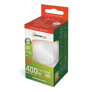 Led kula E27 230 V 4 W Cog Ww Vit Spektrum small 1