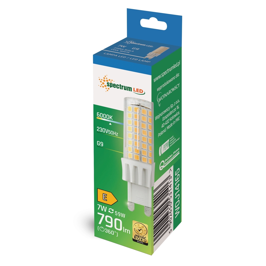 Förhandsvisning Led G9 230 V 7 W Cw Smd Spectrum Led G9 230 V 7 W Cw Smd Spectrum