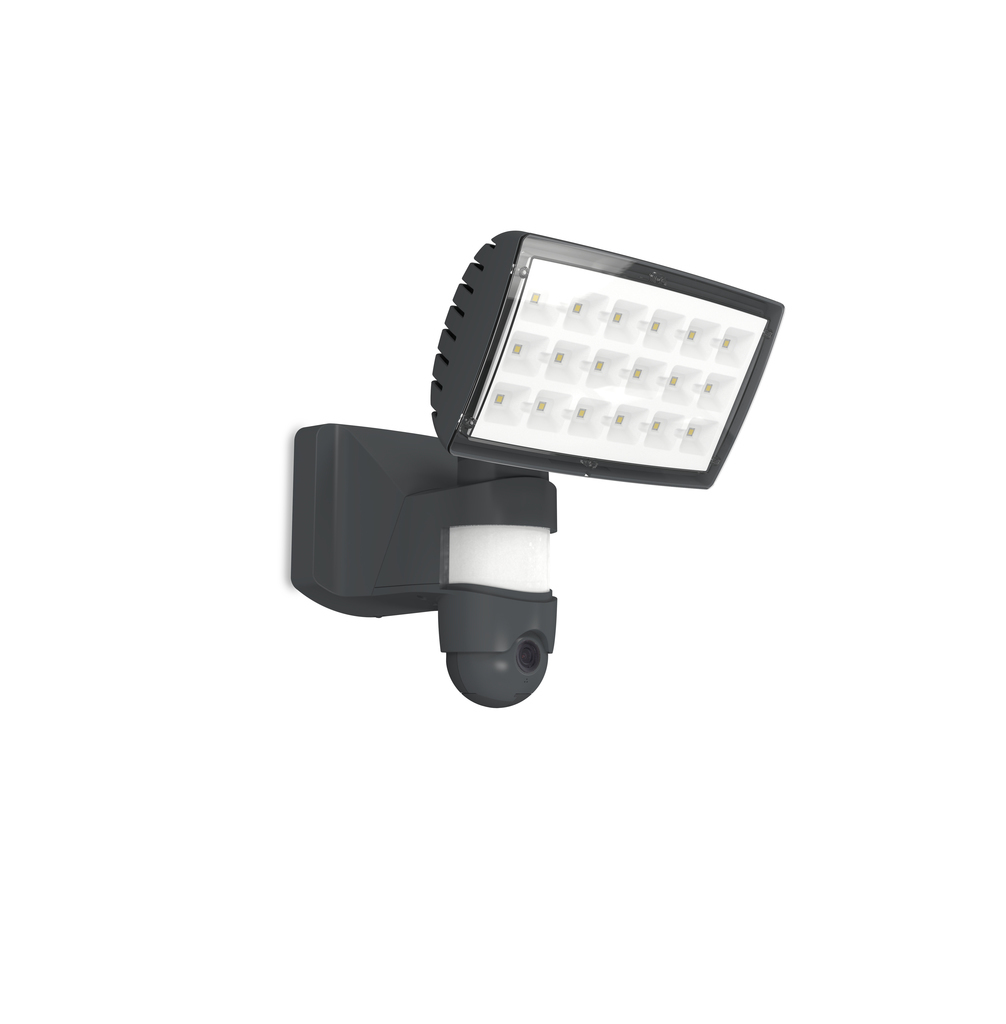Kontrollera Utomhus vägglampa Lutec med rörelsesensor och kamera LED 25W grå Utomhus vägglampa Lutec med rörelsesensor och kamera LED 25W grå