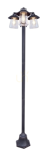 Kontrollera Ljusstolpe Lutec CATE 7264230213 rost 3-ljus 190 cm aluminium glas