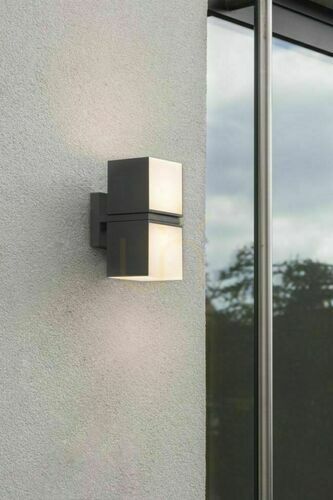 Kontrollera Utomhusvägglampa Lutec CUBA 5193801118 antracit LED 23W 3000K