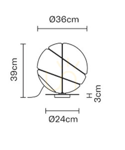 Fabbian Armilla F50 13W bordslampa - vit och silver - F50 B03 01 small 2