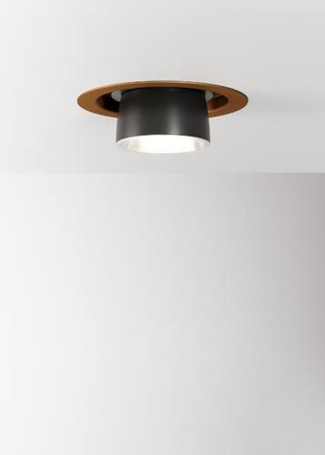 Kontrollera Fabbian Claque F43 20W infälld taklampa - Brons - F43 F01 76