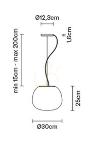 Fabbian MOCHI Lumi Ø30 taklampa - F07 A41 01 small 5