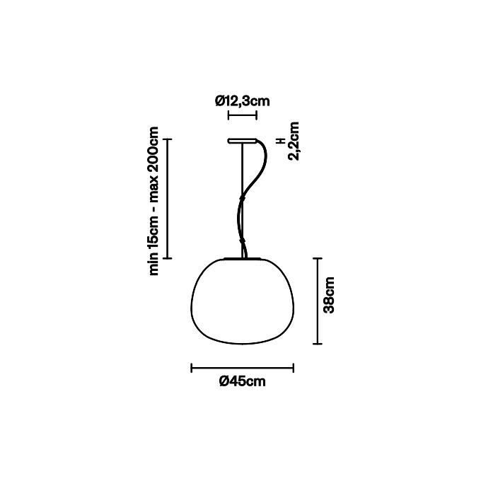 Visa Hängande lampa Fabbian Lumi F07 45cm - F07 A03 01 Hängande lampa Fabbian Lumi F07 45cm - F07 A03 01