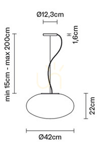 Hängande lampa Fabbian Lumi F07 42cm - F07 A53 01 3 Hängande lampa Fabbian Lumi F07 42cm - F07 A53 01 small 3