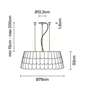 Hängande lampa Fabbian Roofer F12 79cm - Grön - F12 A07 43 small 7
