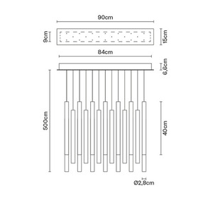 Hängande lampa Fabbian Multispot F32 90x15cm - 20 - Krom - F32 A09 00 4 Hängande lampa Fabbian Multispot F32 90x15cm - 20 - Krom - F32 A09 00 small 4
