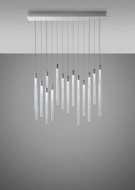 Kontrollera Hängande lampa Fabbian Multispot F32 90x15cm - 20 - Krom - F32 A09 00 Hängande lampa Fabbian Multispot F32 90x15cm - 20 - Krom - F32 A09 00