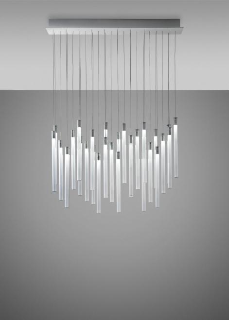 Kontrollera Hängande lampa Fabbian Multispot F32 90x15cm - 30 - Krom - F32 A10 00 Hängande lampa Fabbian Multispot F32 90x15cm - 30 - Krom - F32 A10 00