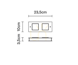 Vägglampa Fabbian Quarter F38 5W 23,5x10cm - Svart - F38 G01 02 small 2