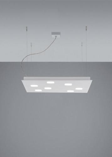 Kontrollera Hängande lampa Fabbian Quarter F38 5W 59,5x59,5cm - Vit - F38 A03 01