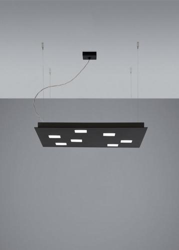 Kontrollera Hängande lampa Fabbian Quarter F38 5W 59,5x59,5cm - Svart - F38 A03 02