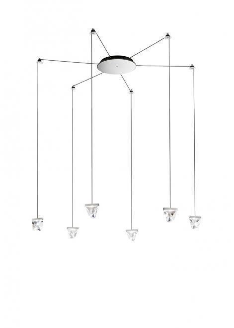 Kontrollera Hänglampa Fabbian Tripla F41 3W 6 - Krom - F41 G03 11 Hänglampa Fabbian Tripla F41 3W 6 - Krom - F41 G03 11