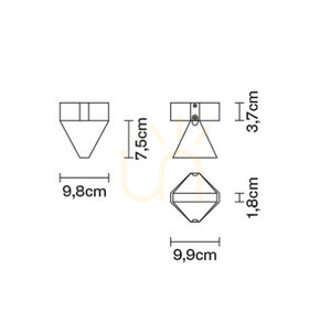 Vägglampa Fabbian Tripla F41 3W 2700K - Krom - F41 E02 11 small 2