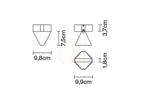 Fabbian Tripla F41 3W 2700K Plafond - Brons - F41 E02 76 small 3