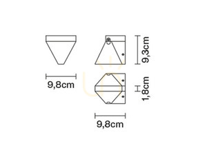 Vägglampa Fabbian Tripla F41 3W 2700K - Brons - F41 D02 76 small 4
