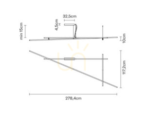 Fabbian Freeline F44 4W 3000K taklampa - Svart - F44 E01 02 small 3