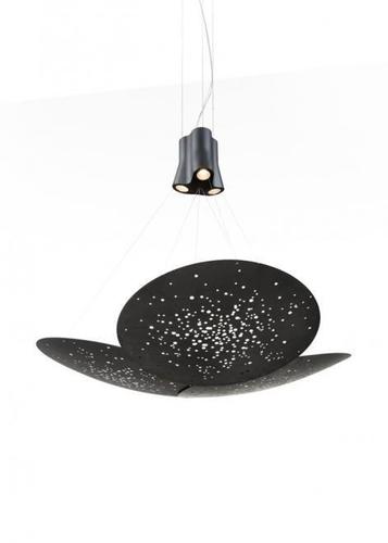 Kontrollera Fabbian Lens F46 24W 161x152cm taklampa - Tre ljuskällor - Svart - F46 A07 14