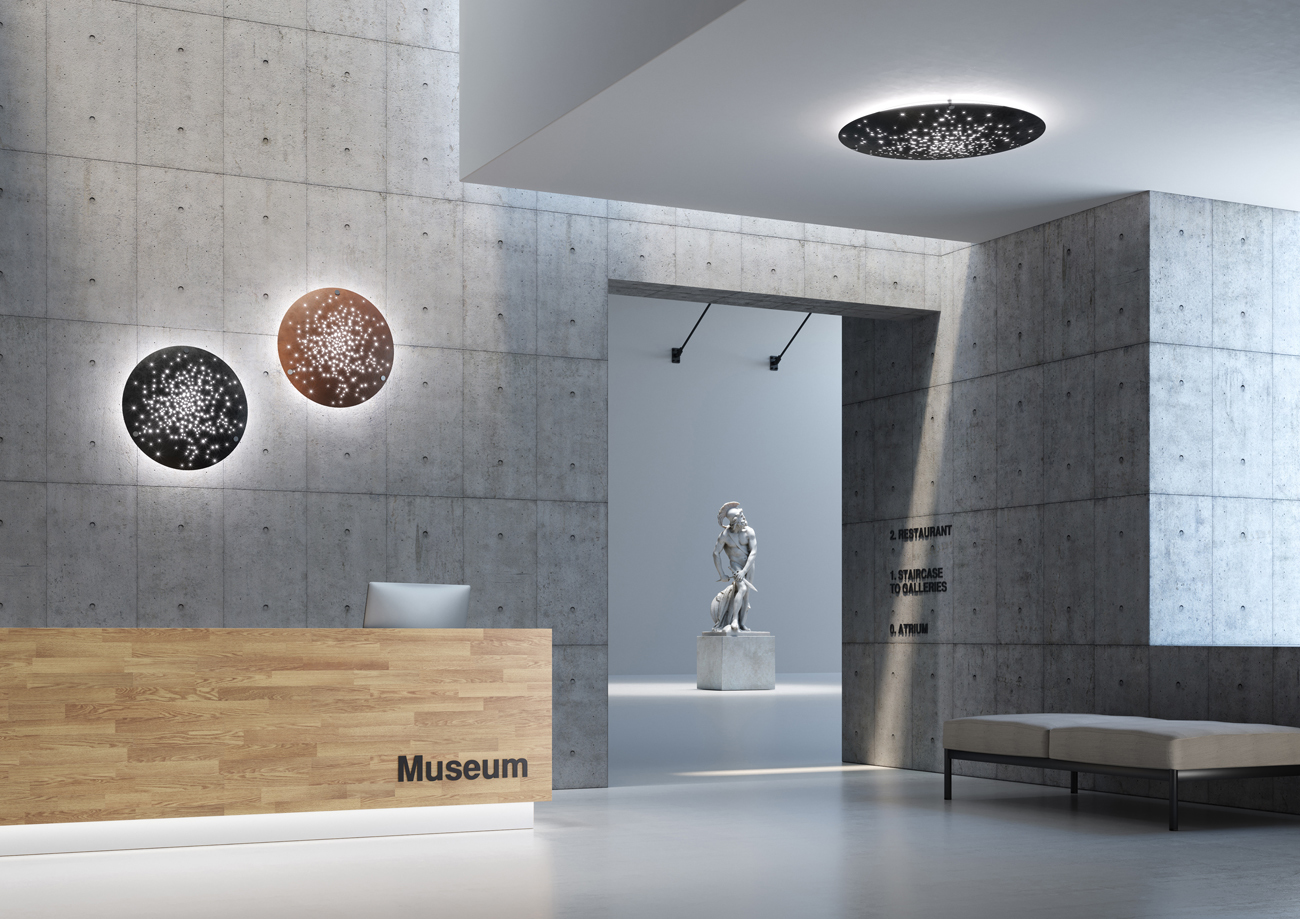 Utsikt Vägglampa Fabbian Lens F46 45W 60cm - Borstad brons - F46 G01 14 Vägglampa Fabbian Lens F46 45W 60cm - Borstad brons - F46 G01 14