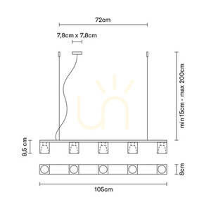 Fabbian Cubetto taklampa - Vit - D28 A06 01 small 3