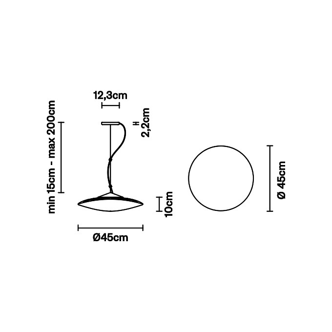 Kontrollera Hänglampa Fabbian Loop 7W Svart takhimmel - F35A0300 Hänglampa Fabbian Loop 7W Svart takhimmel - F35A0300