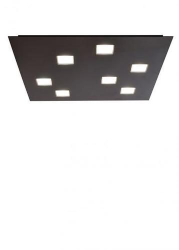 Kontrollera Modernt tak Fabbian Quarter 5W 59,5x59,5cm - Svart - F38G1302