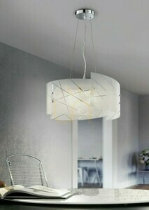 Pendellampa Trio SANDRINA 301200300 vitt glas 50 cm 3 × E27 small 1