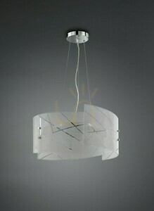 Pendellampa Trio SANDRINA 301200300 vitt glas 50 cm 3 × E27 small 2