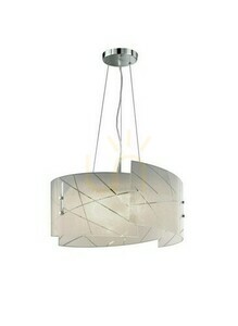 Pendellampa Trio SANDRINA 301200300 vitt glas 50 cm 3 × E27 small 0
