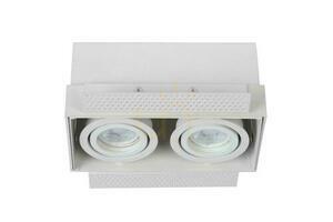 Takspotlight Lucide TRIMLESS vit 2xGU10 aluminium 09925/02/31 small 1