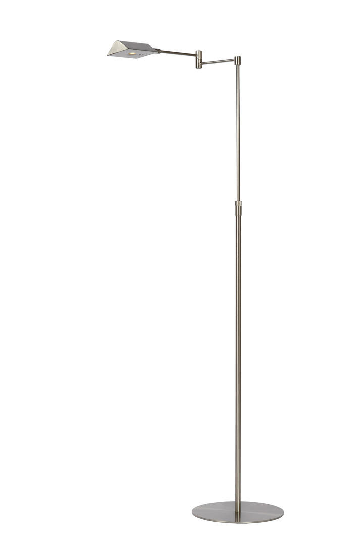 Kontrollera Golvlampa Lucide Nuvola satin krom LED dimbar 9W 3000K 640 lm Golvlampa Lucide Nuvola satin krom LED dimbar 9W 3000K 640 lm