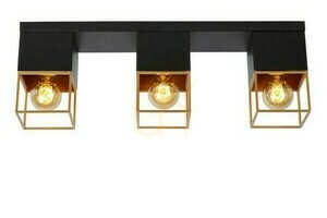 Plafond Lucide RIXT svart metall 3-ljus E27 54 cm 21120/03/30 small 0