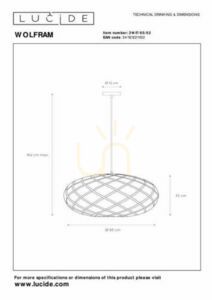 Pendellampa Lucide Wolfram guld metall Ø65 cm 21417/65/02 small 4