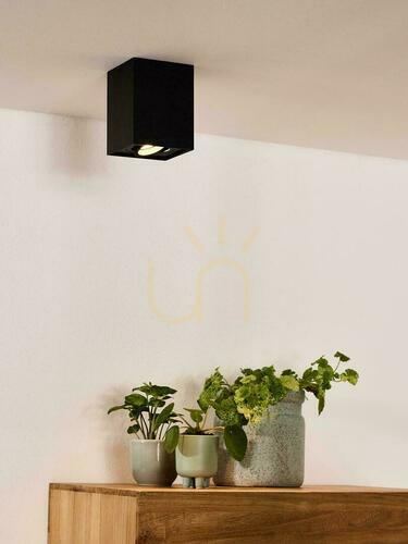 Kontrollera Downlight Lucide Tube svart GU10 1x50W 82953/01/30