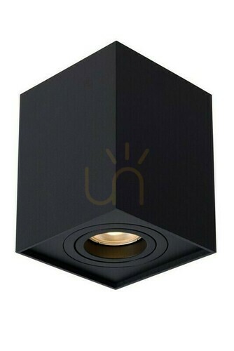 Kontrollera Downlight Lucide Tube svart GU10 1x50W 82953/01/30