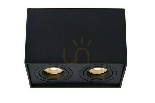 Kontrollera Downlight Lucide TUBE svart 2xGU10 LED dimbar CCT 22953/02/30