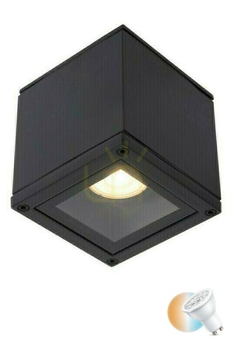 Kontrollera Downlight Lucide AVEN svart IP65 GU10 badrum 22963/01/30